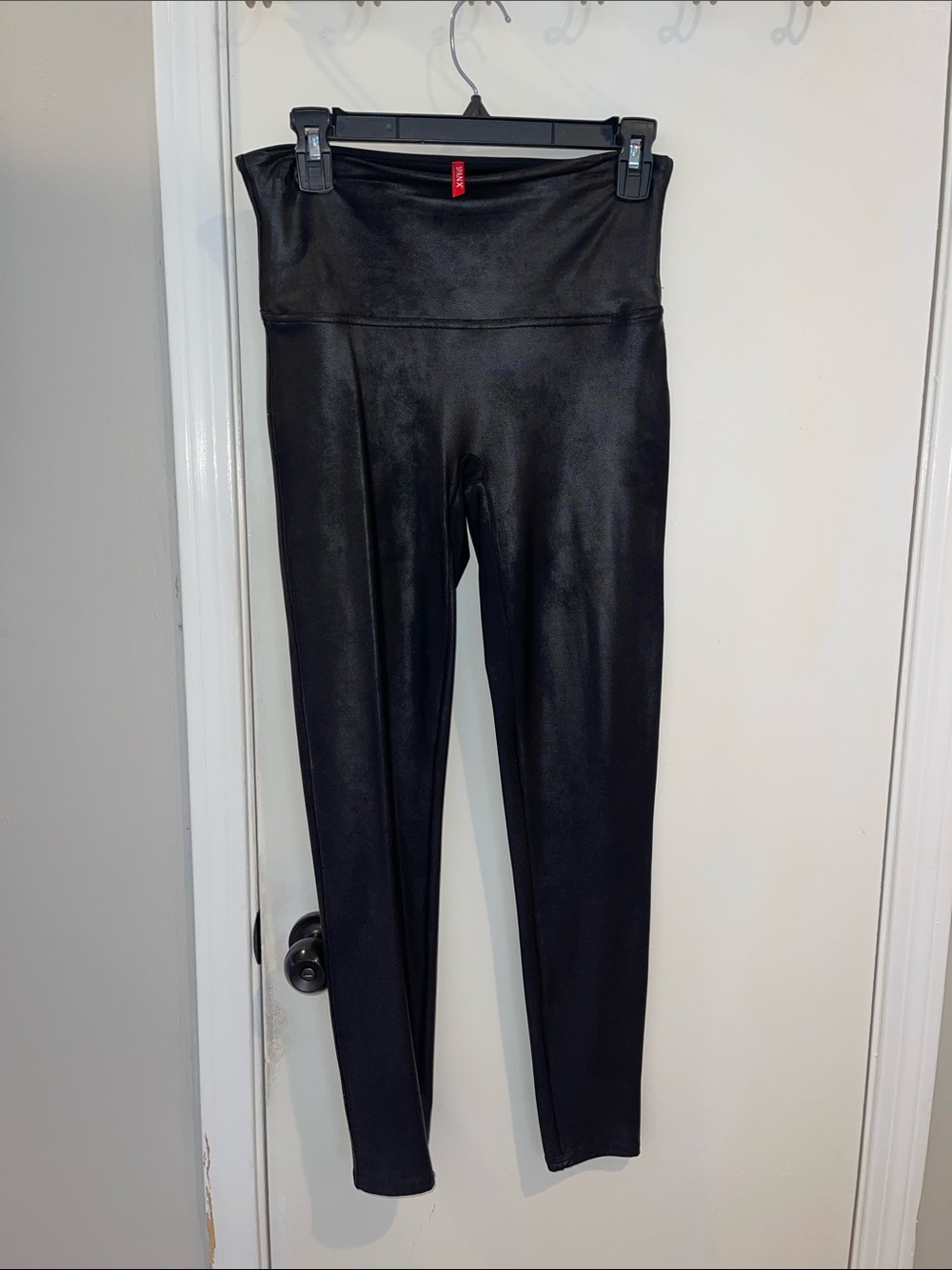 Spanx High-Waist Black Faux-Leather Leggings
